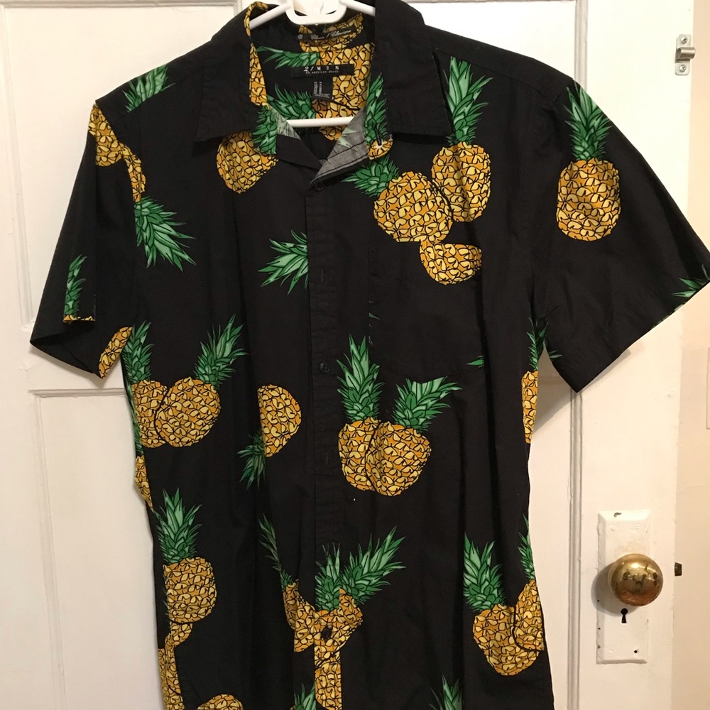 Pineapple Button Down Casual Shirt